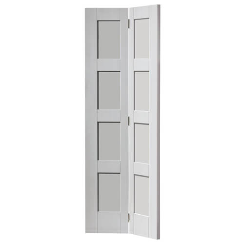 JB Kind Montserrat White Primed 8-Panels Internal Bi-Fold Door