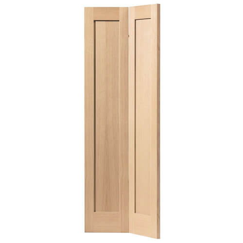JB Kind Etna Un-Finished Oak 2-Panels Internal Bi-fold Door
