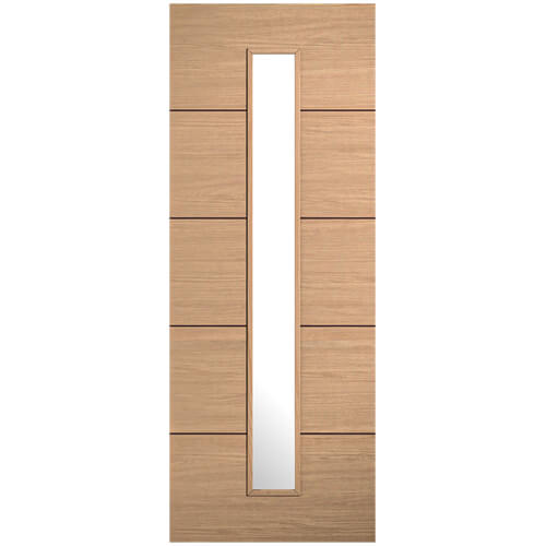 LPD Lille Pre-Finished Oak 5-Panels 1-Lite Internal Glazed Door