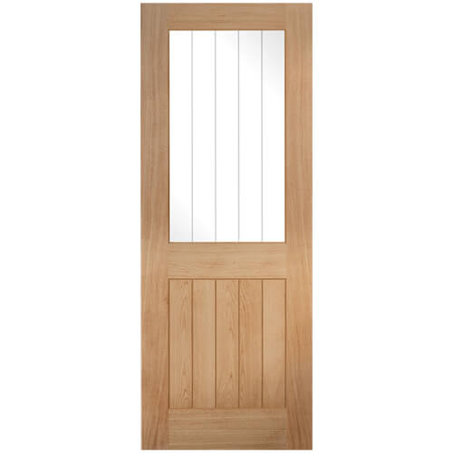 LPD Belize Un-Finished Oak 5-Panels 1-Lite Internal Glazed Door