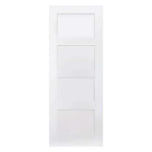 LPD Shaker White Primed 4-Panels Internal Door