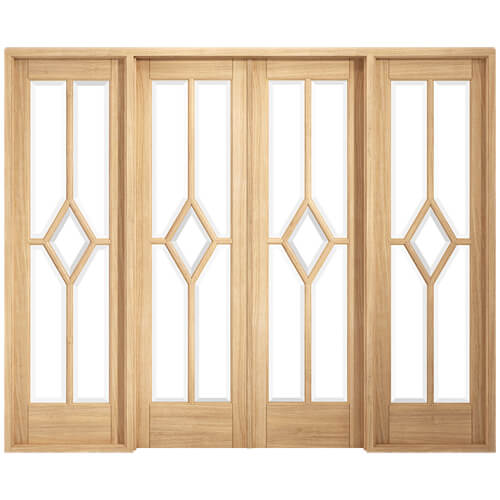 LPD Reims W8 Pre-Finished Oak Room Divider Glazed Door Set