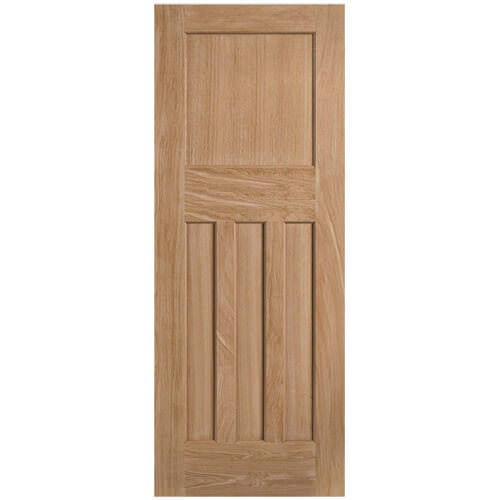 LPD DX 30s Style Un-Finished Oak 4-Panels Internal Fire Door