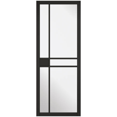 LPD Greenwich Black Primed 1-Panel 5-Lites Internal Glazed Door