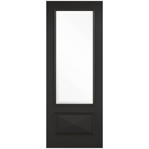 LPD Knightsbridge Black Primed 1-Panel 1-Lite Internal Glazed Door