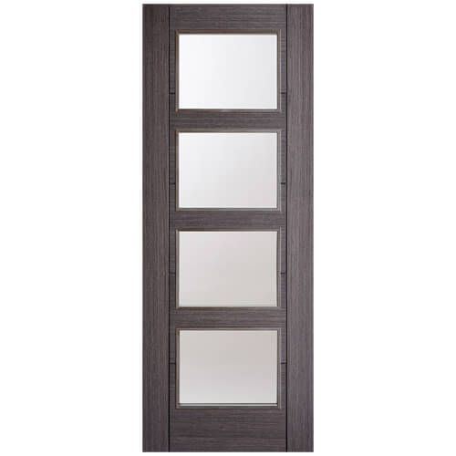 LPD Vancouver Pre-Finished Ash Grey 5-Panels 4-Lites Internal Glazed Door