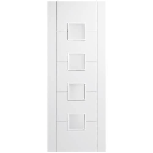 LPD Vancouver White Primed 4-Lites Internal Frosted Glazed Door