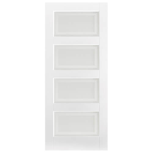 LPD Contemporary White Primed 4-Lites Internal Glazed Door