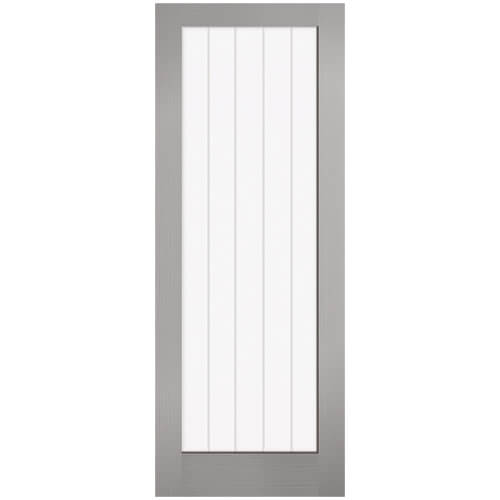 LPD Textured Vertical Pre-Finished Grey 1-Lite Internal Glazed Door