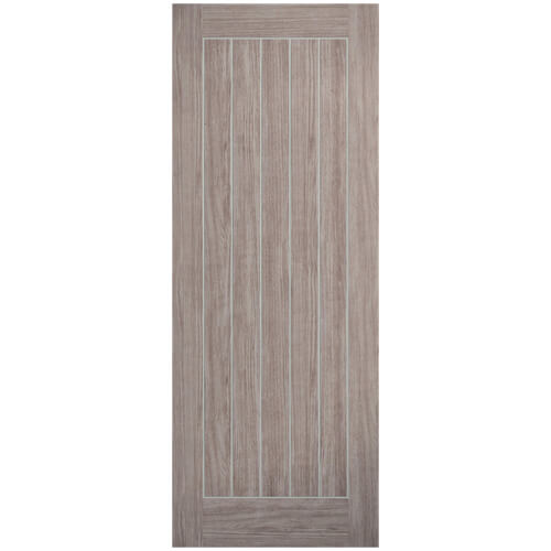 LPD Mexicano Laminated Fully Finished Light Grey 1-Panel Internal Fire Door