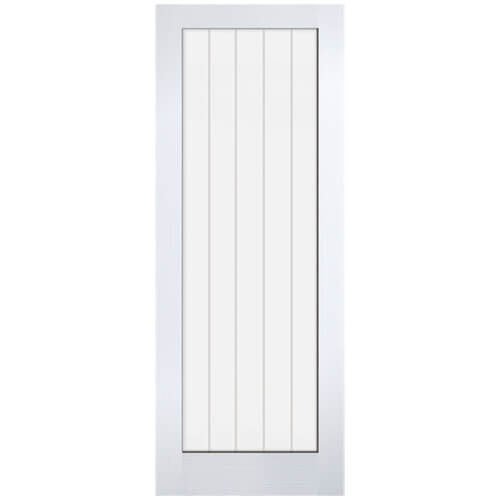 LPD Textured Vertical White Primed 1-Lite Internal Glazed Door