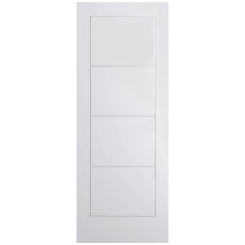 LPD Ladder Primed White Moulded Smooth 4-Panels Internal Fire Door