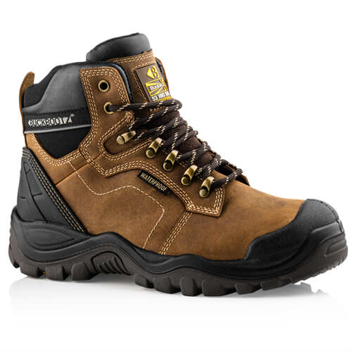 Buckler Buckshot BSH009 Dark Brown Hiker Style Waterproof Safety Lace Boot