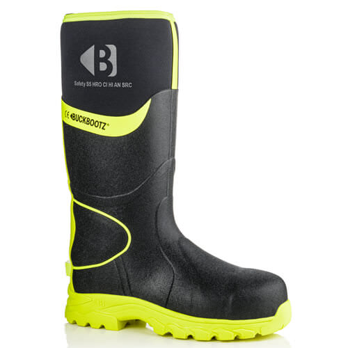 Buckler BBZ6000 Black-Yellow High Visibility Safety Wellington Boot