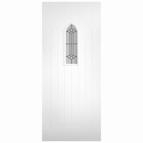 XL Joinery Westminster White Primed 6-Panels 1-Lite External Glazed Door