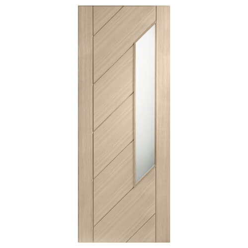 XL Joinery Monza Crema Oak 7-Panels Internal Glazed Door