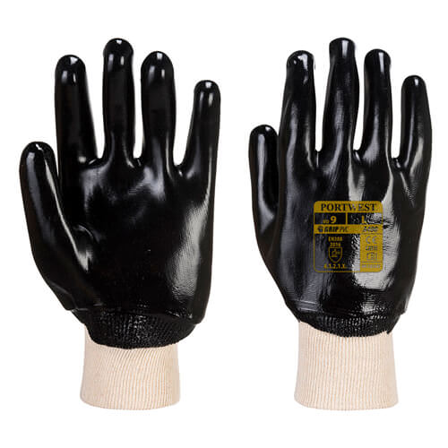 Portwest A400 Knitwrist PVC Gloves