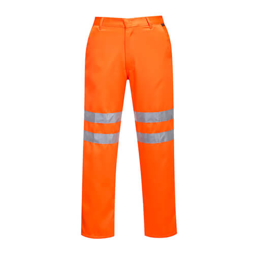 Portwest RT45 High Visibility Orange Poly-Cotton Trousers RIS