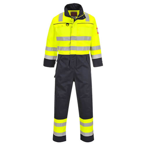 Portwest FR60 High Visibility Yellow-Navy Multi-Norm Coverall