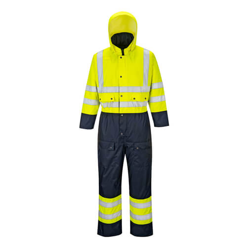 Portwest S485 High Visibility Contrast Coverall - Lined