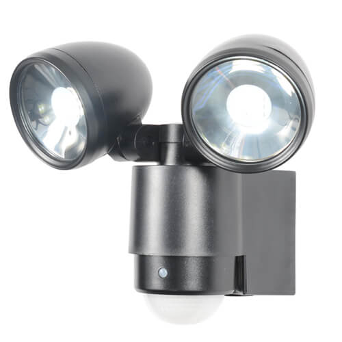 Zinc Sirocco 2 Light LED Twinspot With PIR Sensor