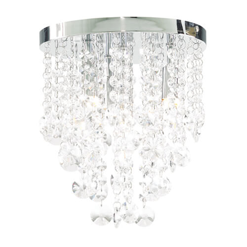 SPA Celeste Crystal 4 Light Flush Ceiling Light