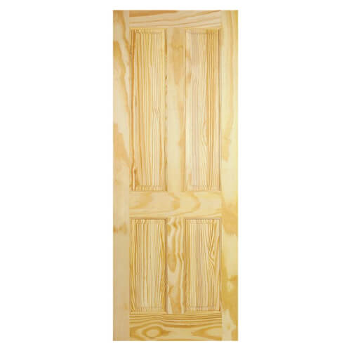 LPD Un-Finished Pine 4-Panels Internal Door