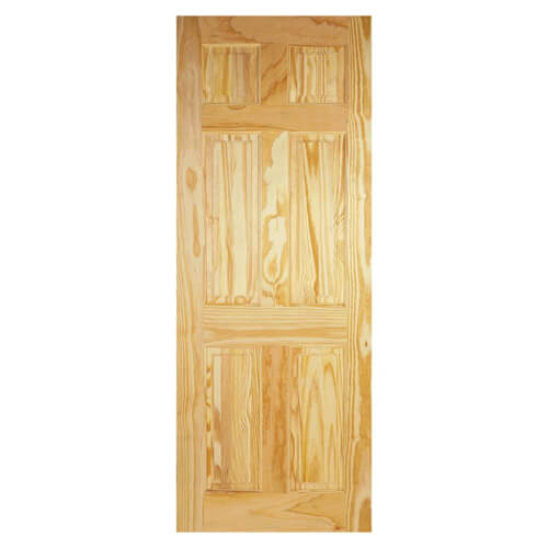 LPD Un-Finished Pine 6-Panels Internal Door