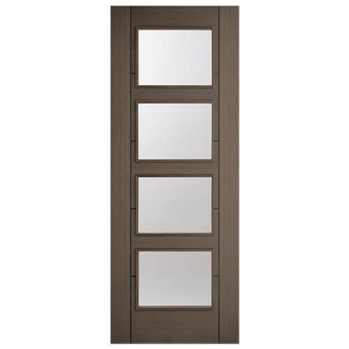 LPD Vancouver Pre-Finished Chocolate Grey 4-Lites Internal Glazed Door
