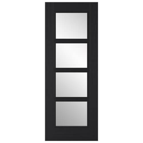LPD Vancouver Pre-Finished Charcoal Black 4-Lites Internal Glazed Door