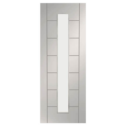 XL Joinery Palermo Painted Glacier White 7-Panels 1-Lite Internal Glazed Door