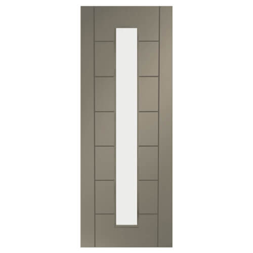 XL Joinery Palermo Painted Slate 7-Panels 1-Lite Internal Glazed Door