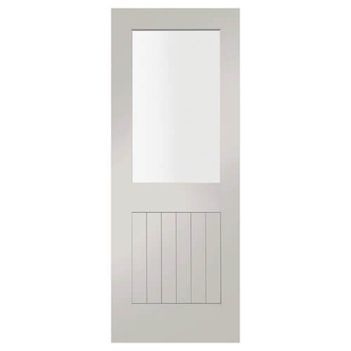 XL Joinery Suffolk Painted Glacier White 6-Panels 1-Lite Internal Glazed Door