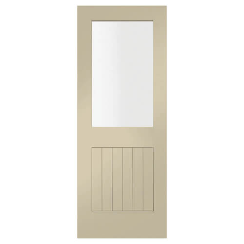 XL Joinery Suffolk Painted Chantilly 6-Panels 1-Lite Internal Glazed Door
