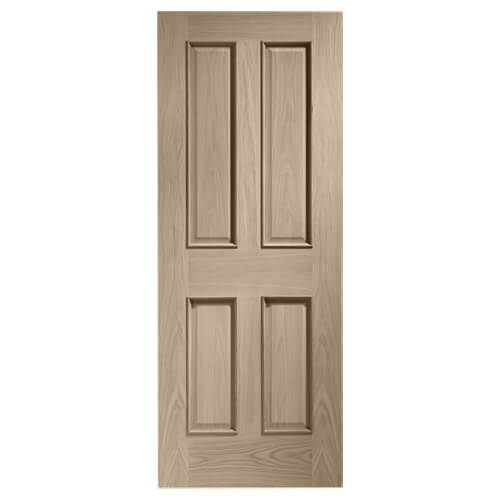 XL Joinery Victorian Crema Oak 4-Panels With Raised Moulding Internal Door