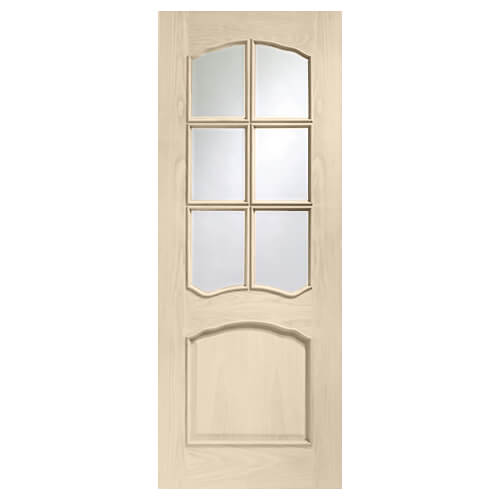 XL Joinery Riviera Blanco Oak 1-Panel 6-Lites Internal Glazed Door