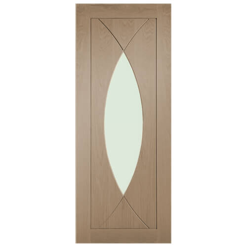 XL Joinery Pesaro Crema Oak 4-Panels 1-Lite Internal Glazed Fire Door