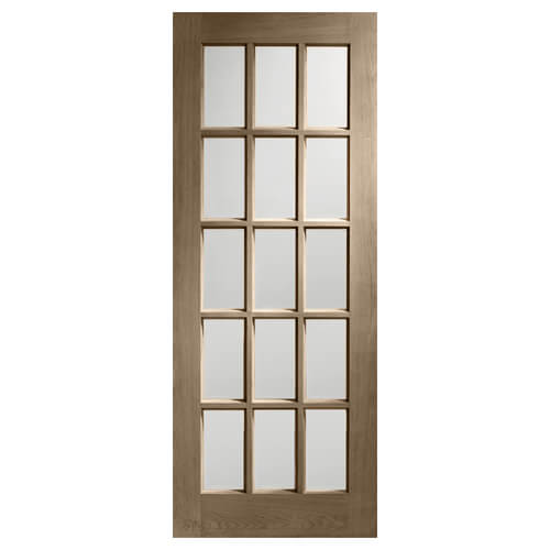XL Joinery SA77 Cappuccino Oak 15-Lites Internal Glazed Door