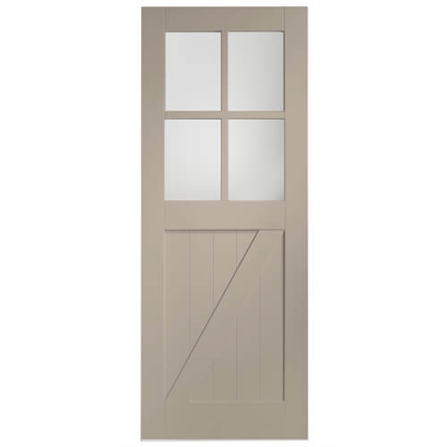 XL Joinery Cottage Painted Isabella 1-Panel 4-Lites Internal Glazed Door