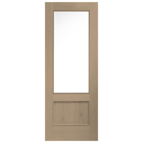 XL Joinery Andria Latte Oak 1-Panel 1-Lite Internal Glazed Door