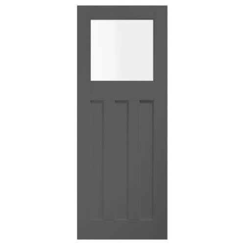 XL Joinery DX Painted Cinder 3-Panels 1-Lite Internal Glazed Door