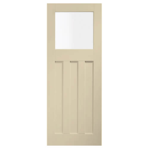 XL Joinery DX Painted Chantilly 3-Panels 1-Lite Internal Glazed Door
