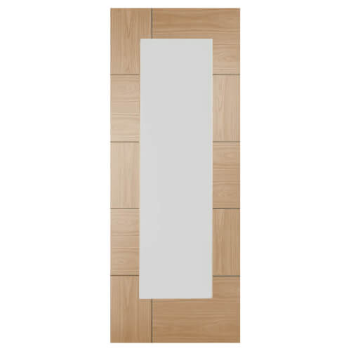 XL Joinery Ravenna Crema Oak 10-Panels 1-Lite Internal Glazed Door