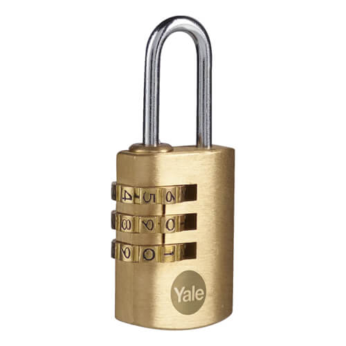Yale Y150 3 Dial Combination Padlock Brass