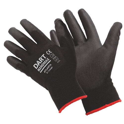 Dart Handmax Atlanta Black PU Glove Pack Of 12 Pairs