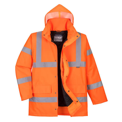 Portwest RT30 High Visibility Orange Traffic Jacket