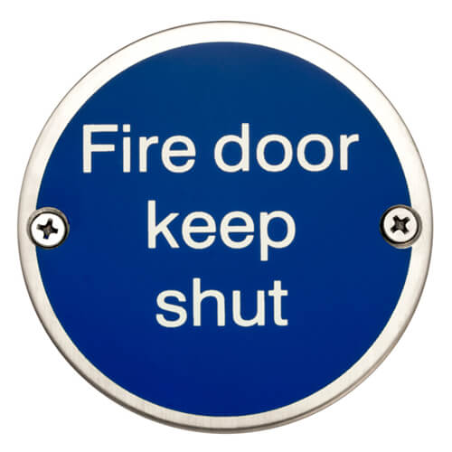 Dale Fire Door Keep Shut Sign 75mm
