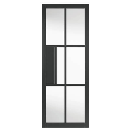 JB Kind Civic Painted Black 1-Panel 6-Lites Internal Glazed Door