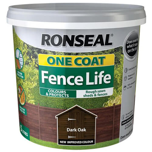 Ronseal One Coat Fencelife Treatment For Fencing And Sheds 5 Litre
