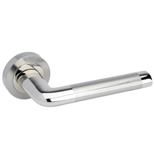 JB Kind Atlanta Satin And Polished-Chrome Door Handle Latch Pack